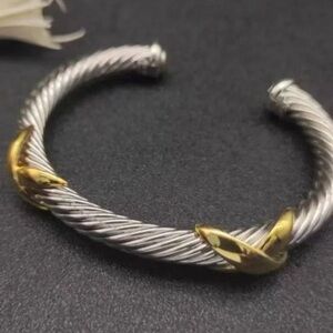 David Yurman bracelet with a cross motif